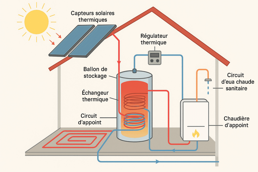 principe systeme solaire combiné toulouse o sur mesure